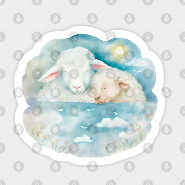 Sleeping lamb Sticker by NATLEX